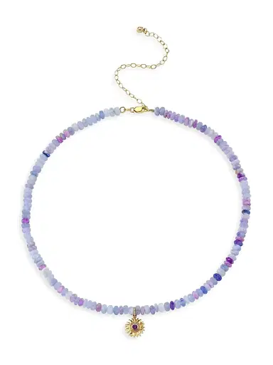 Sydney Evan Women's 14K Yellow Gold & Amethyst Beaded Choker - Yellow Gold | Thumbnail 1 Sydney Evan Women's 14K Yellow Gold & Amethyst Beaded Choker - Yellow Gold | Thumbnail 1