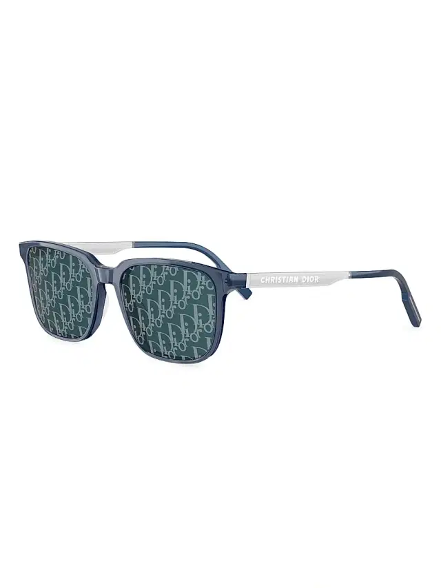 Dior Men's Tag SU 56MM Geometric Sunglasses - Blue