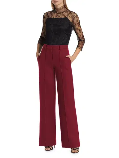 Adam Lippes Women's Samira High-Neck Lace Top - Black - Size 10 | Thumbnail 2