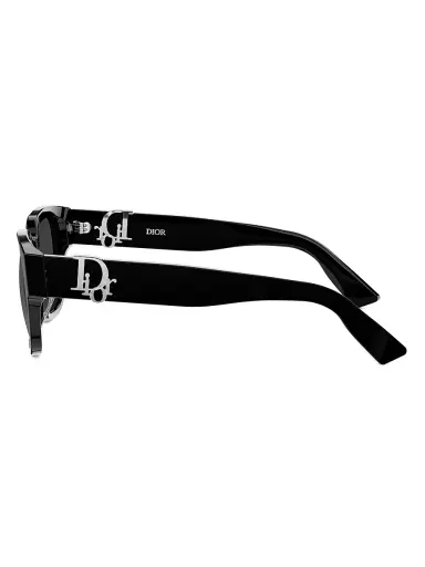 Dior Men's Oblique S1I 53MM Square Sunglasses - Shiny Black Gradient Smoke | Thumbnail 3