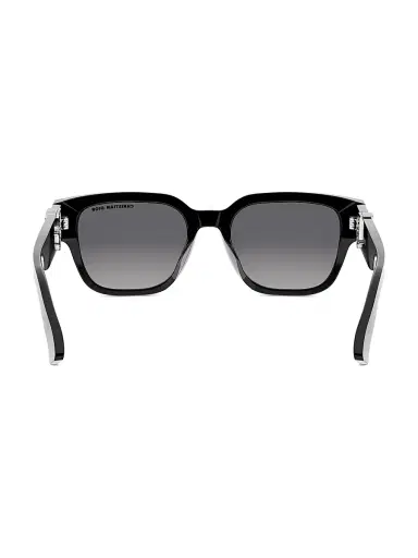 Dior Men's Oblique S1I 53MM Square Sunglasses - Shiny Black Gradient Smoke | Thumbnail 5