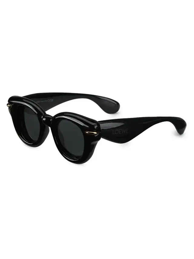 LOEWE Men's Inflated Pantos 46MM Sunglasses - Black Smoke