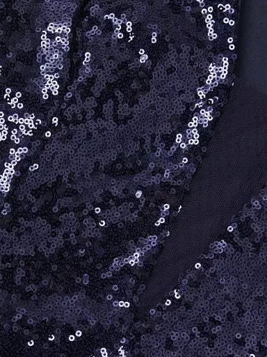 Shani Women's Sequined Fit & Flare Midi-Dress - Navy - Size 12 | Thumbnail 6