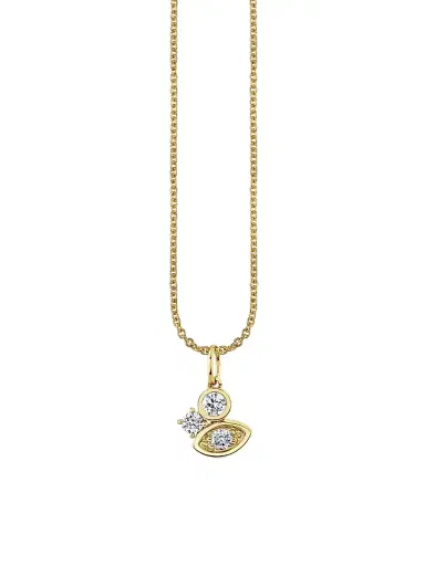 Sydney Evan Women's Light Tiffany 14K Yellow Gold & 0.14 TCW Diamonds Pendant Necklace - Yellow Gold | Thumbnail 1