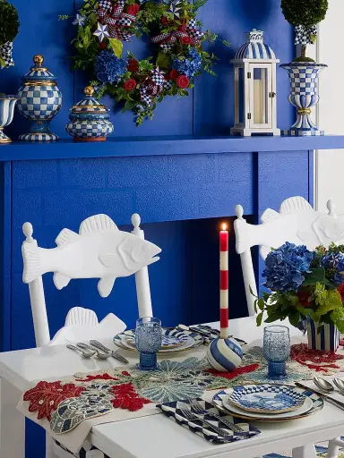 MacKenzie-Childs Royal Stripe Tabletop Urn | Thumbnail 2 MacKenzie-Childs Royal Stripe Tabletop Urn | Thumbnail 2