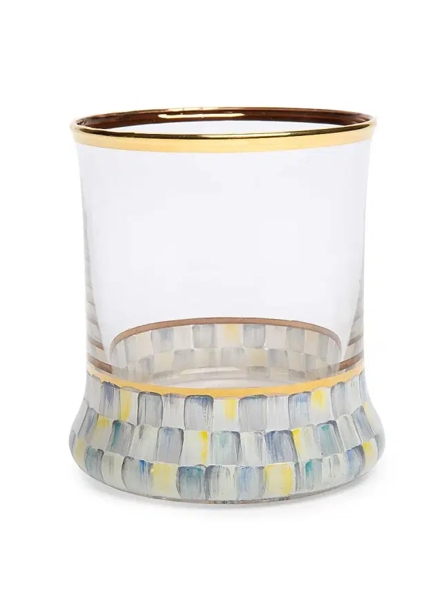 Sterling Check Tumbler Glass