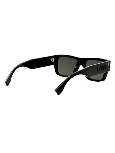 Fendi Men's Signature 53MM Rectangular Sunglasses - Dusty Blue Light Blue | Thumbnail 15