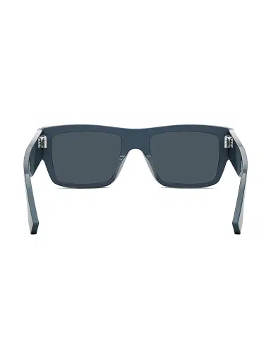 Fendi Men's Signature 53MM Rectangular Sunglasses - Dusty Blue Light Blue | Thumbnail 6