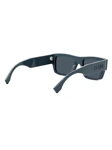Fendi Men's Signature 53MM Rectangular Sunglasses - Dusty Blue Light Blue | Thumbnail 7