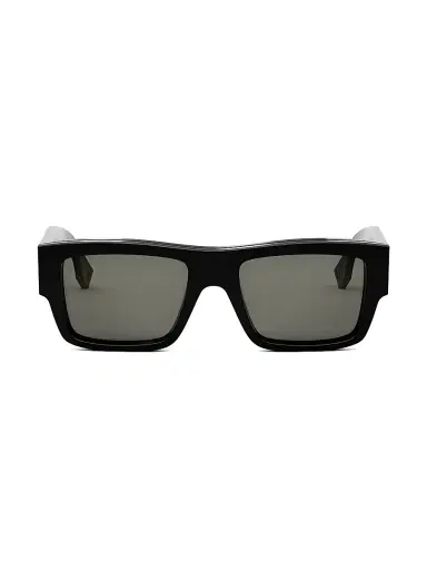 Fendi Men's Signature 53MM Rectangular Sunglasses - Dusty Blue Light Blue | Thumbnail 10