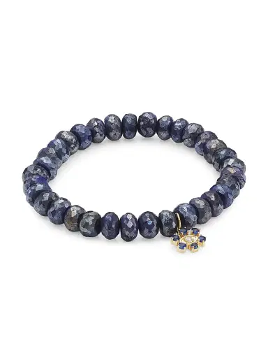 Sydney Evan Women's 14K Yellow Gold & Multi-Stone Evil Eye Charm Bracelet - Blue Black | Thumbnail 1 Sydney Evan Women's 14K Yellow Gold & Multi-Stone Evil Eye Charm Bracelet - Blue Black | Thumbnail 1