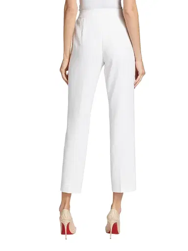 Altuzarra Women's Todd Straight-Leg Crop Pants - Optic White - Size 12 | Thumbnail 5 Altuzarra Women's Todd Straight-Leg Crop Pants - Optic White - Size 12 | Thumbnail 5