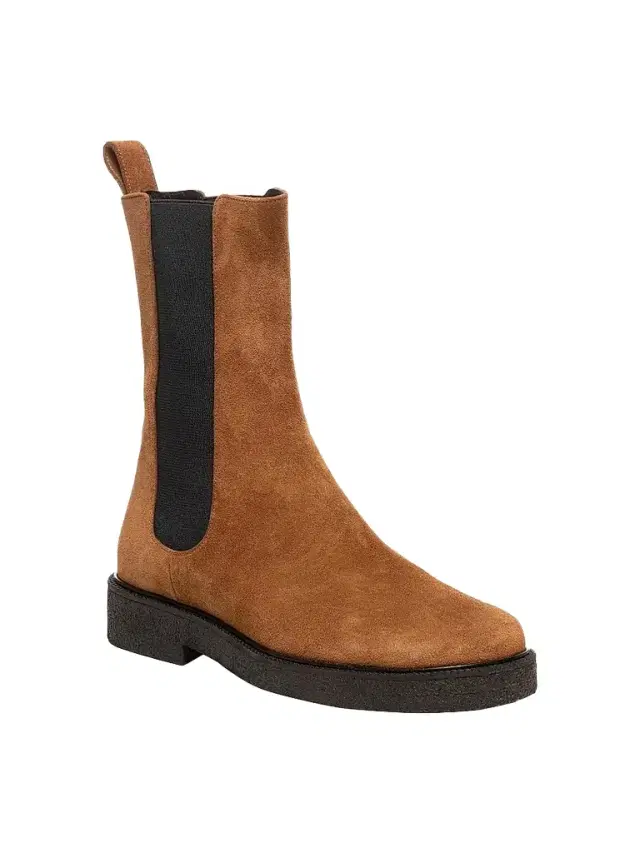 Staud Women's Palamino Suede Chelsea Boots - Tan Black