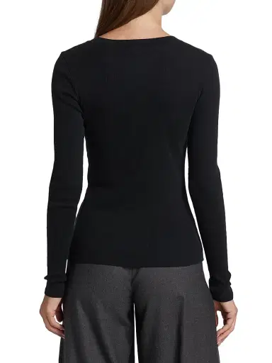 Nili Lotan Women's Jordan Henley Long-Sleeve T-Shirt | Thumbnail 5 Nili Lotan Women's Jordan Henley Long-Sleeve T-Shirt | Thumbnail 5