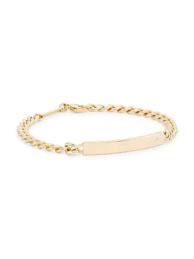 Zoë Chicco Women's Identity 14K-Yellow-Gold & 0.015 TCW Diamond Chain Bracelet - Yellow Gold | Thumbnail 1 Zoë Chicco Women's Identity 14K-Yellow-Gold & 0.015 TCW Diamond Chain Bracelet - Yellow Gold | Thumbnail 1