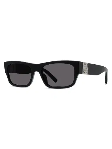 Givenchy Men's 4G 56MM Rectangular Sunglasses - Shiny Black Smoke | Thumbnail 1 Givenchy Men's 4G 56MM Rectangular Sunglasses - Shiny Black Smoke | Thumbnail 1
