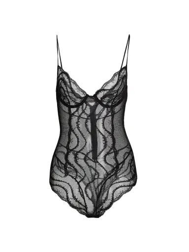 Kiki de Montparnasse Women's Leche Moi Thong Bodysuit - Black - Size Large | Thumbnail 1 Kiki de Montparnasse Women's Leche Moi Thong Bodysuit - Black - Size Large | Thumbnail 1