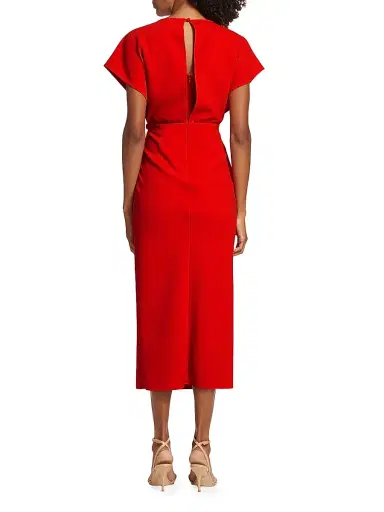 PRABAL GURUNG Women's Jackie Twist-Front Cocktail Dress - Poppy - Size 6 | Thumbnail 5 PRABAL GURUNG Women's Jackie Twist-Front Cocktail Dress - Poppy - Size 6 | Thumbnail 5