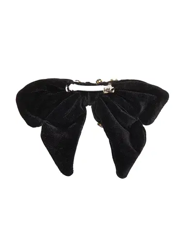 Lele Sadoughi Women's Candy Oversized Velvet & Crystal Bow Barrette - Jet | Thumbnail 3 Lele Sadoughi Women's Candy Oversized Velvet & Crystal Bow Barrette - Jet | Thumbnail 3