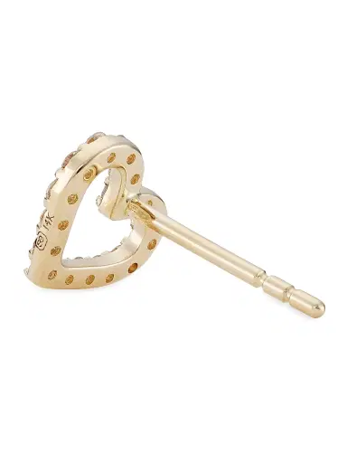 Sydney Evan Women's 14K Yellow Gold & Diamond Open Heart Single Earring - Gold | Thumbnail 3 Sydney Evan Women's 14K Yellow Gold & Diamond Open Heart Single Earring - Gold | Thumbnail 3