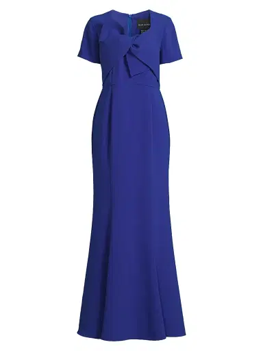 Shani Women's Crepe Bow Bodice Gown - Royal Blue - Size 16 | Thumbnail 1 Shani Women's Crepe Bow Bodice Gown - Royal Blue - Size 16 | Thumbnail 1