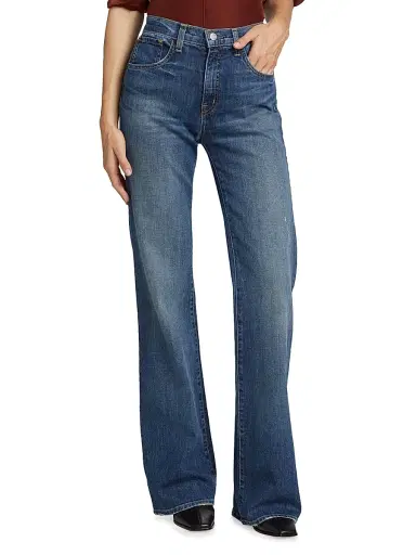 Nili Lotan Women's Celia Bootcut Jeans - Classic Wash | Thumbnail 3