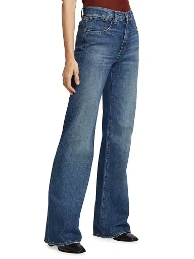 Nili Lotan Women's Celia Bootcut Jeans - Classic Wash | Thumbnail 4