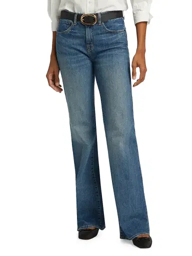 Nili Lotan Women's Celia Bootcut Jeans - Classic Wash | Thumbnail 10