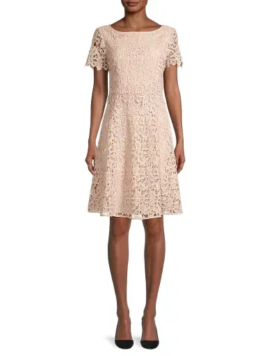 Shani Women's Floral Lace Dress - Champagne - Size 16 | Thumbnail 3 Shani Women's Floral Lace Dress - Champagne - Size 16 | Thumbnail 3