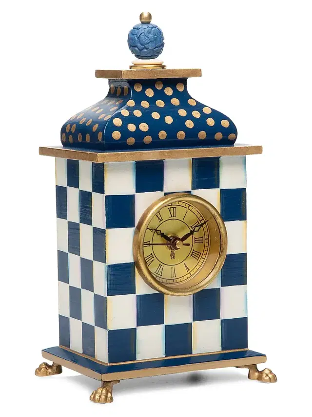 Royal Check Desk Clock