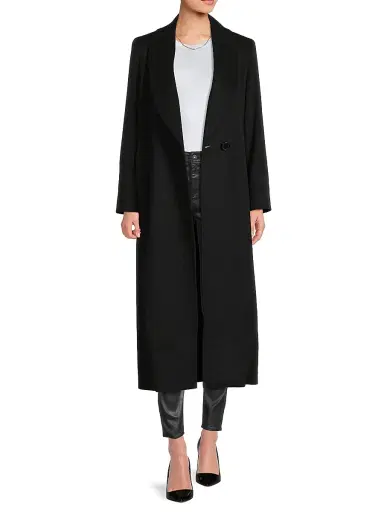 Sofia Cashmere Women's Cashmere Shawl-Collar Coat - Black - Size 8 | Thumbnail 2