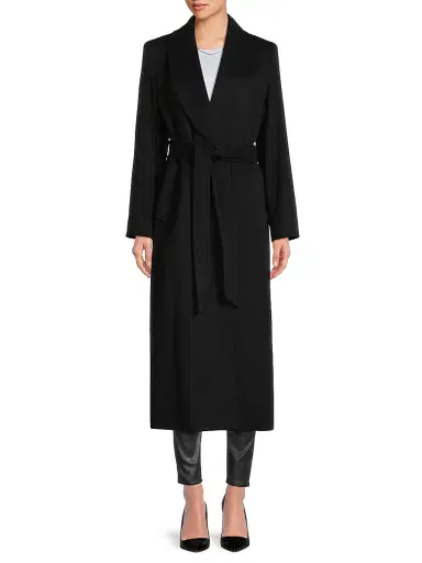 Sofia Cashmere Women's Cashmere Shawl-Collar Coat - Black - Size 8 | Thumbnail 3
