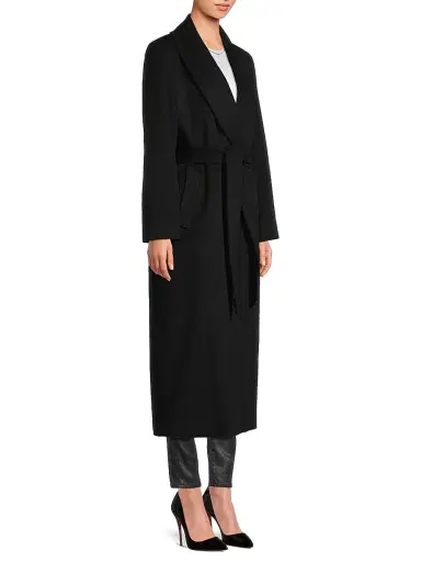 Sofia Cashmere Women's Cashmere Shawl-Collar Coat - Black - Size 8 | Thumbnail 4