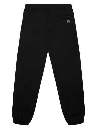 AVIREX Men's Script Logo Cotton Joggers - Black | Thumbnail 2