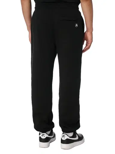 AVIREX Men's Script Logo Cotton Joggers - Black | Thumbnail 5