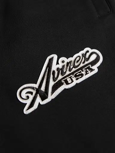 AVIREX Men's Script Logo Cotton Joggers - Black | Thumbnail 7