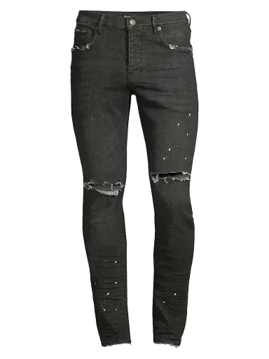 Purple Brand Men's P001 Over Spray Slim-Fit Jeans - Black - Size 40 | Thumbnail 1 Purple Brand Men's P001 Over Spray Slim-Fit Jeans - Black - Size 40 | Thumbnail 1