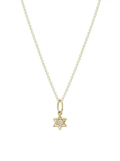 Sydney Evan Women's 14K Yellow Gold & 0.04 TCW Diamond Star Of David Pendant Necklace - Yellow Gold | Thumbnail 1 Sydney Evan Women's 14K Yellow Gold & 0.04 TCW Diamond Star Of David Pendant Necklace - Yellow Gold | Thumbnail 1