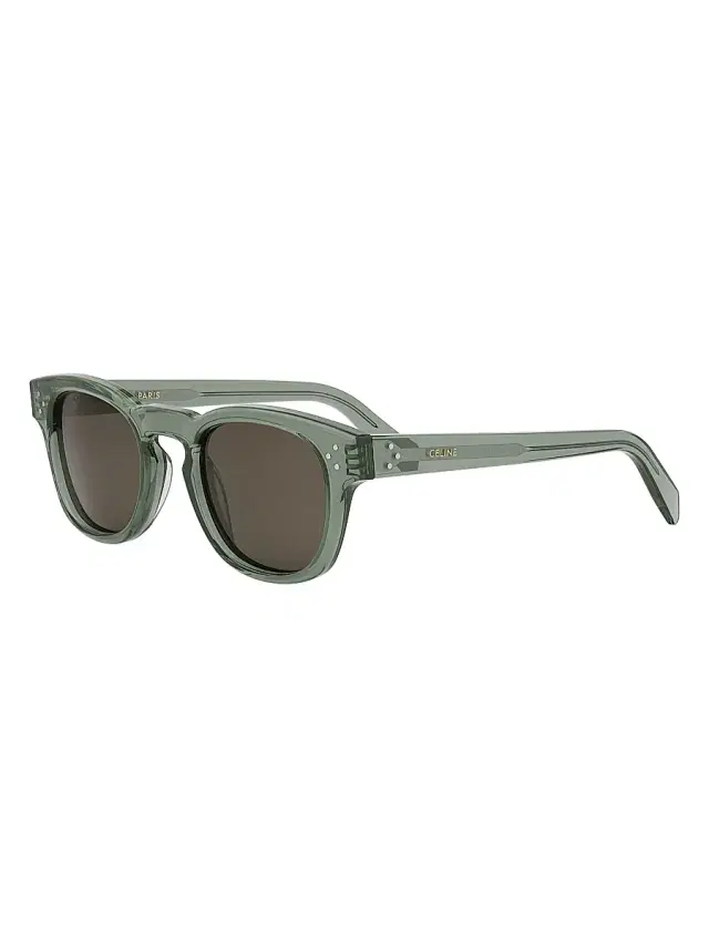 CELINE Men's Bold 3 Dots 49MM Sunglasses - Shiny Dark Green