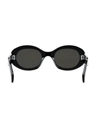 CELINE Men's 52MM Triomphe Oval Sunglasses - Black Smoke | Thumbnail 4