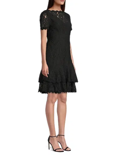 Shani Women's Floral Lace Dress - Black | Thumbnail 4 Shani Women's Floral Lace Dress - Black | Thumbnail 4