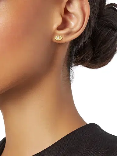 Sydney Evan Women's 14K Yellow Gold & Diamond Evil-Eye Stud Earrings | Thumbnail 2