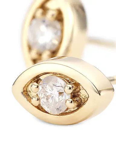 Sydney Evan Women's 14K Yellow Gold & Diamond Evil-Eye Stud Earrings | Thumbnail 4