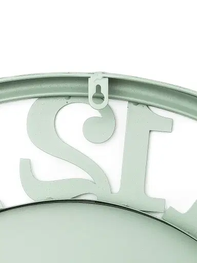 MacKenzie-Childs Sterling Check Farmhouse Wall Clock | Thumbnail 2 MacKenzie-Childs Sterling Check Farmhouse Wall Clock | Thumbnail 2