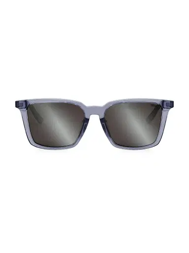 DIOR Men's InDior S4F 56MM Square Sunglasses - Light Blue Smoke | Thumbnail 2