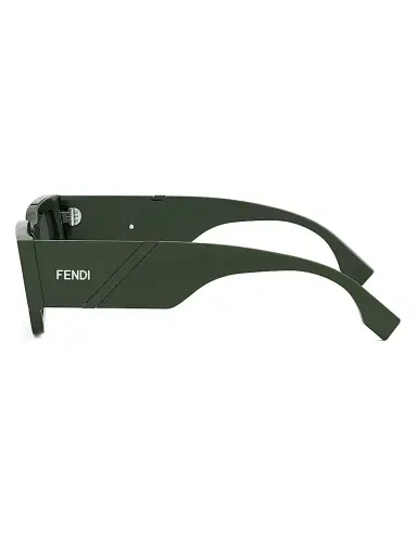 Fendi Men's 51MM Rectangular Sunglasses - Dark Green Green | Thumbnail 3 Fendi Men's 51MM Rectangular Sunglasses - Dark Green Green | Thumbnail 3