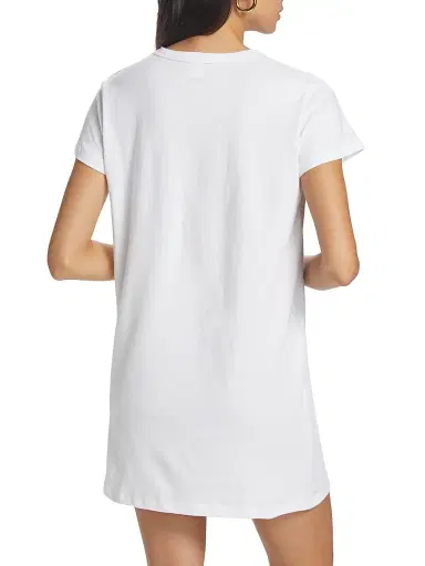 LESET Women's Margo Cotton T-Shirt Dress - White - Size XL | Thumbnail 5