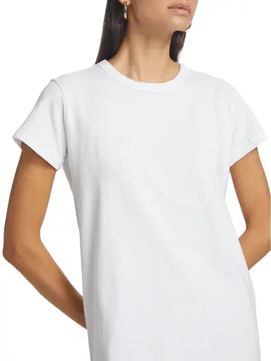 LESET Women's Margo Cotton T-Shirt Dress - White - Size XL | Thumbnail 6