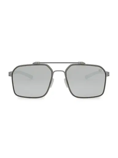 TAG Heuer Men's Flex Dyneema 57MM Square Sunglasses - Silver Matte Palladium | Thumbnail 2 TAG Heuer Men's Flex Dyneema 57MM Square Sunglasses - Silver Matte Palladium | Thumbnail 2