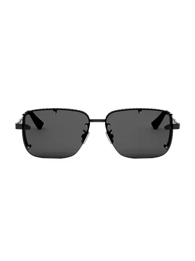 Dior Men's Neodior S4U 58MM Rectangular Sunglasses - Black Dark Grey | Thumbnail 2